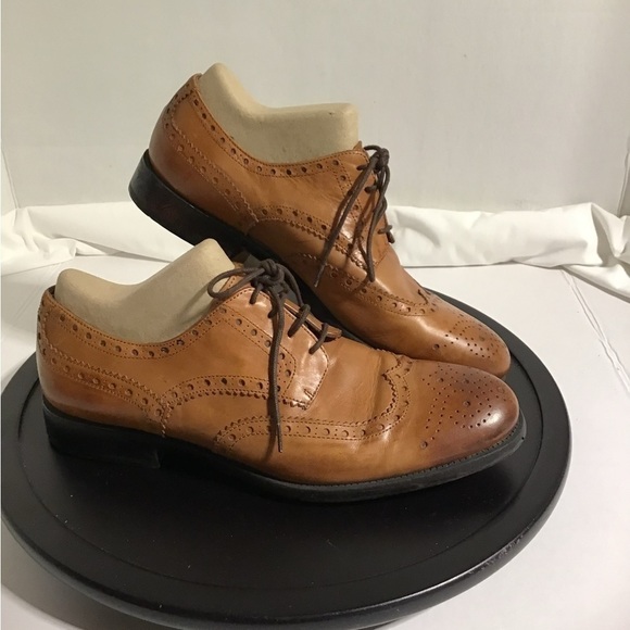 ZARA Brogue Wingtip Leather shoes, made in Spain GUC - Picture 3 of 8